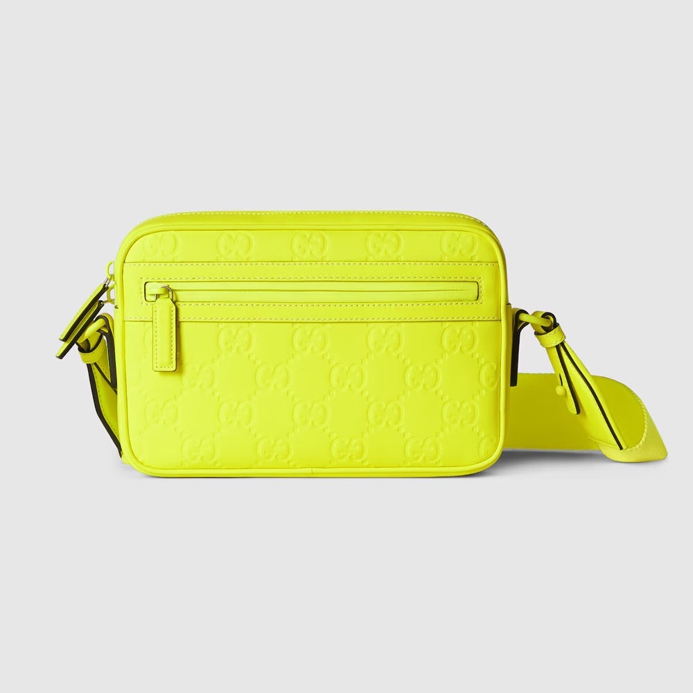 Gucci Yellow Crossbody Bag with Textured Monogram - Picture 7 of 16
